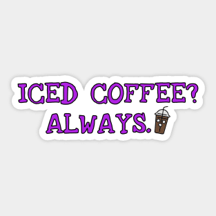 iced coffee Sticker